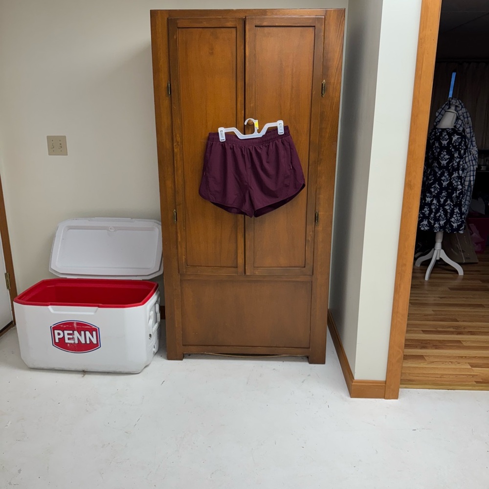 LULELEMON Hotty Hot high rise lined burgundy running shorts size5